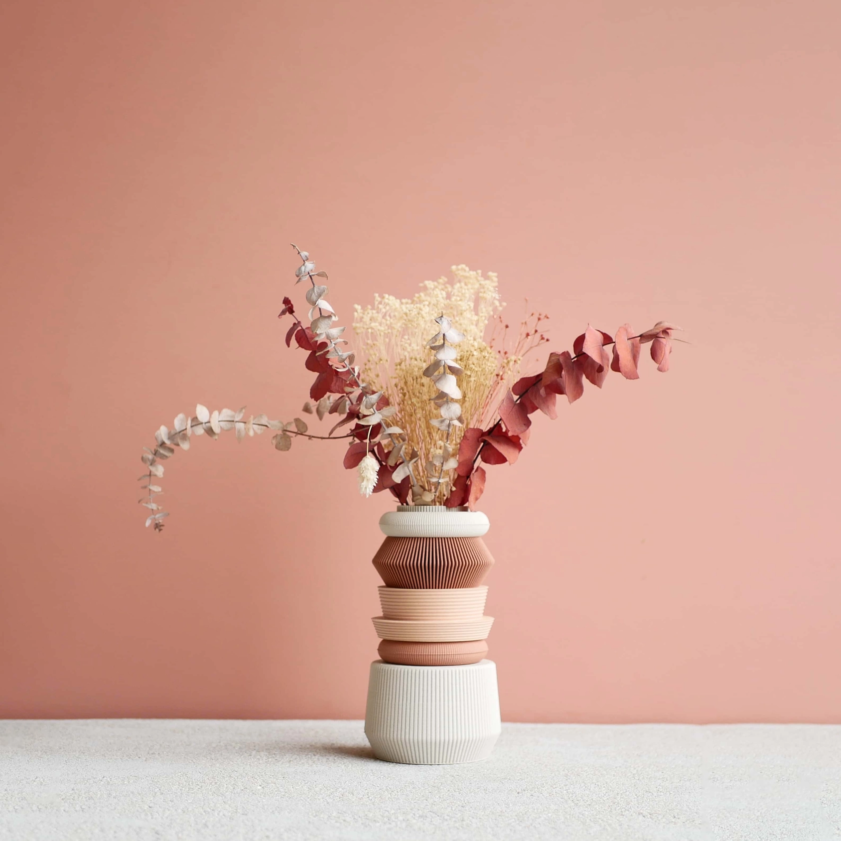 Minimum Design modulare, 7-teilige Vase AMA für frische Blumen und Kunstpflanzen Minimum Design modulare, 7-teilige Vase AMA für frische Blumen und Kunstpflanzen