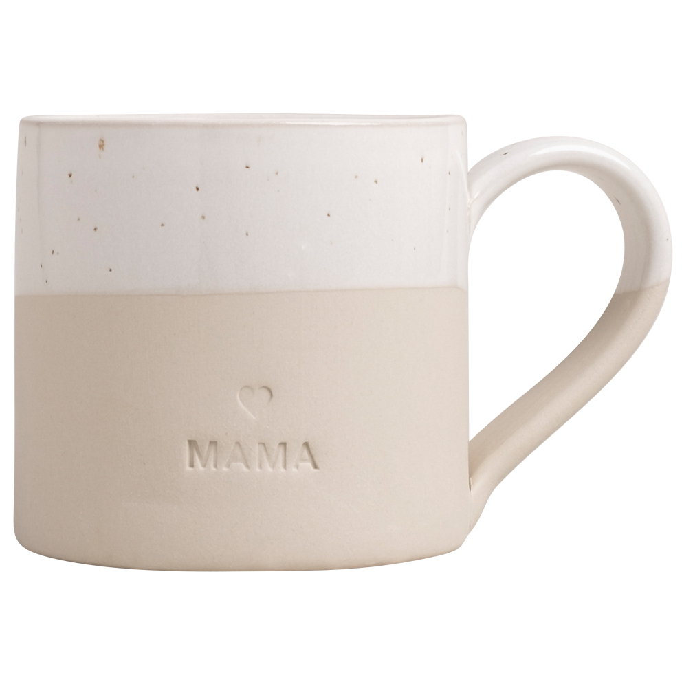 Eulenschnitt große Steingut-Tasse MAMA aus Portugal, Muttertagsgeschenk