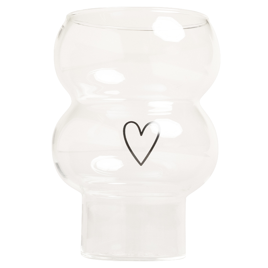 Eulenschnitt Double Bubble Glas Herz für besondere Momente, 500 ml