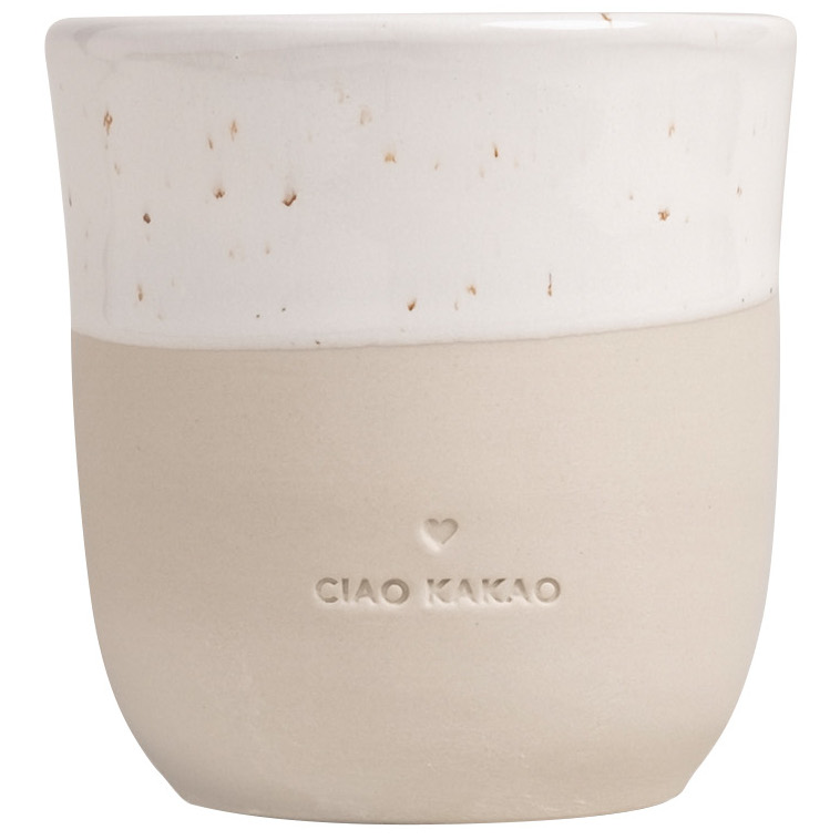 Eulenschnitt Steingut-Becher Ciao Kakao aus Portugal, für 320 ml