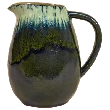 Grain by Grain Krug Serie Azeitona für Getränke, grün und blau meliert aus Portugal